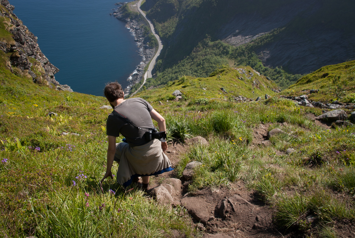 Wandern bei Reine: Am Abgrund.