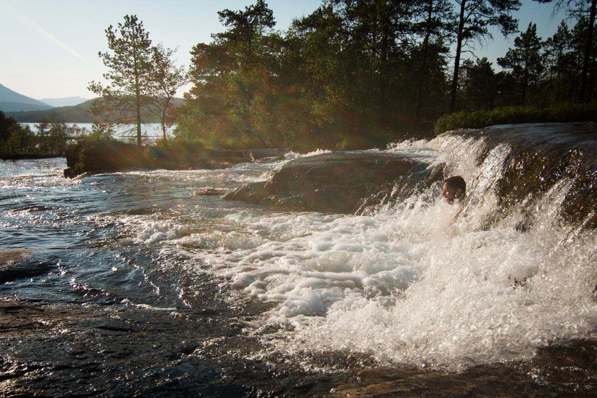 Wasserfalldusche
